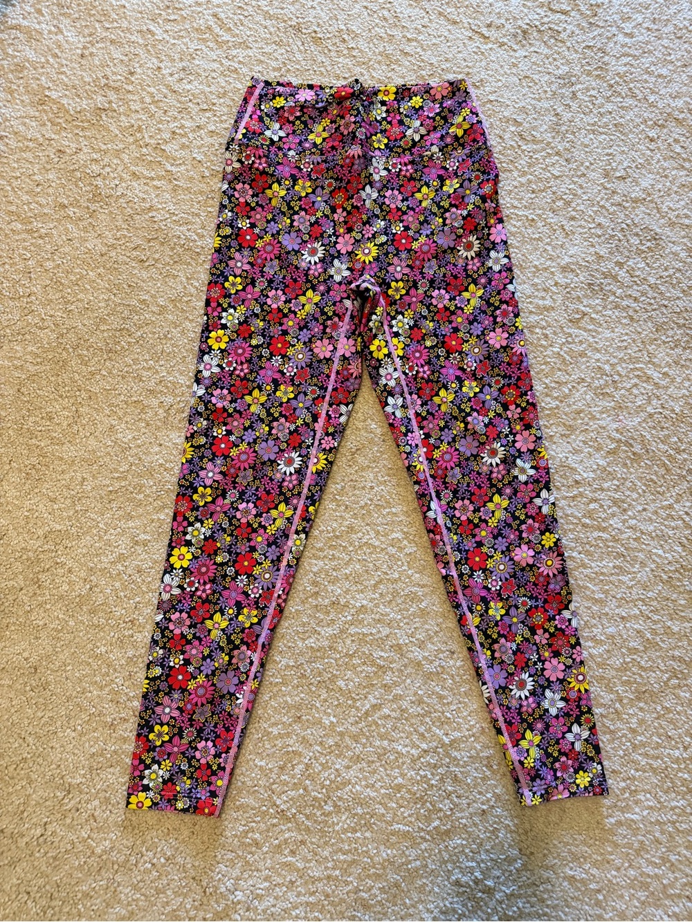 Women Floral Print Leggings - Pink Multi